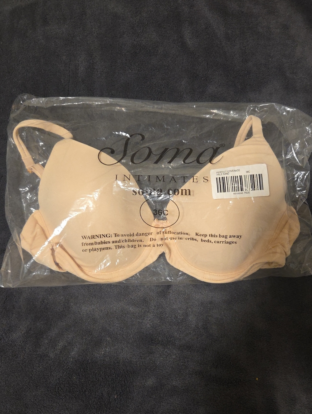 Soma Embraceable Beige Bra - 36C